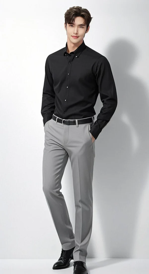 Black-shirt-and-gray-Paint