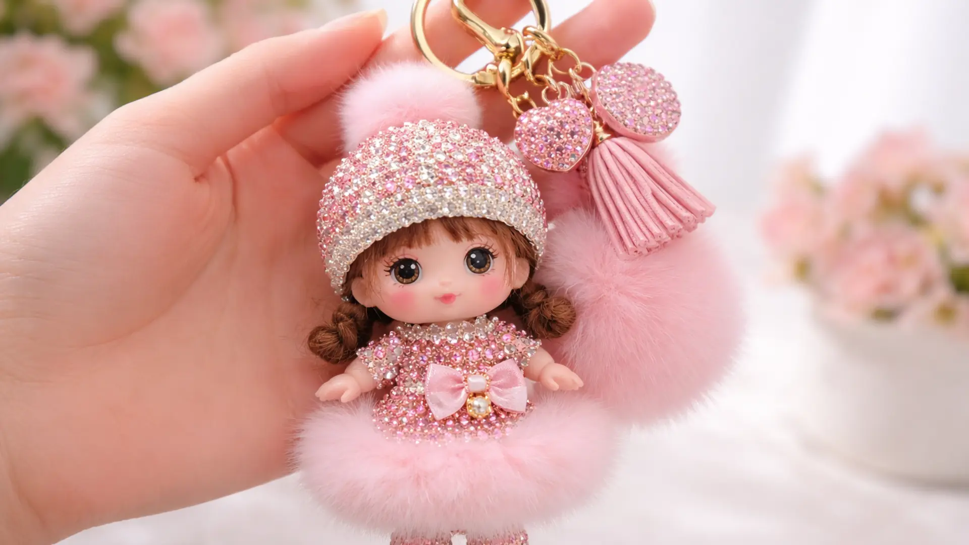 Pink Doll keychias